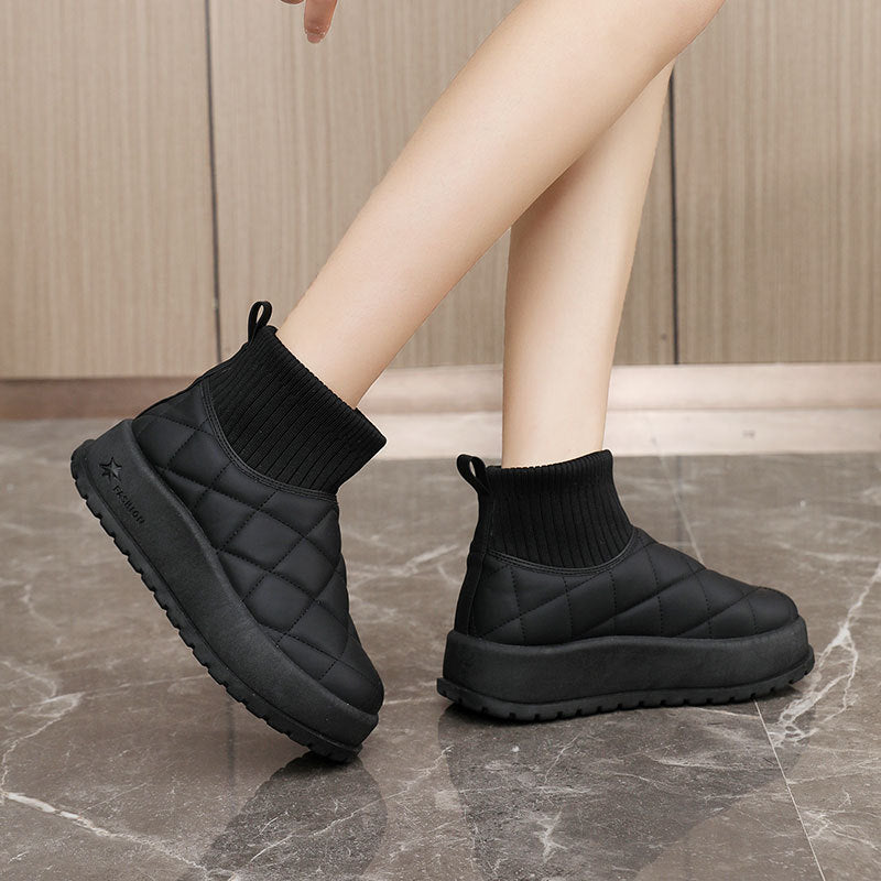 Damen Winterstiefel mit isolierendem Fleece-Innenfutter und rutschfester Sohle R&B