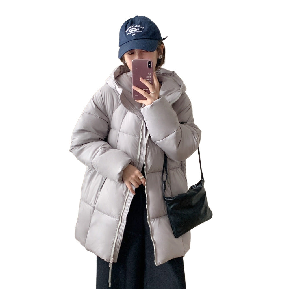 Damen Übergroße Pufferjacke mit Kapuze und praktischen Eingrifftaschen R&B