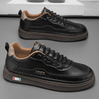 Damen Modische Ledersneaker mit dämpfender Laufsohle und eleganter Naht R&B