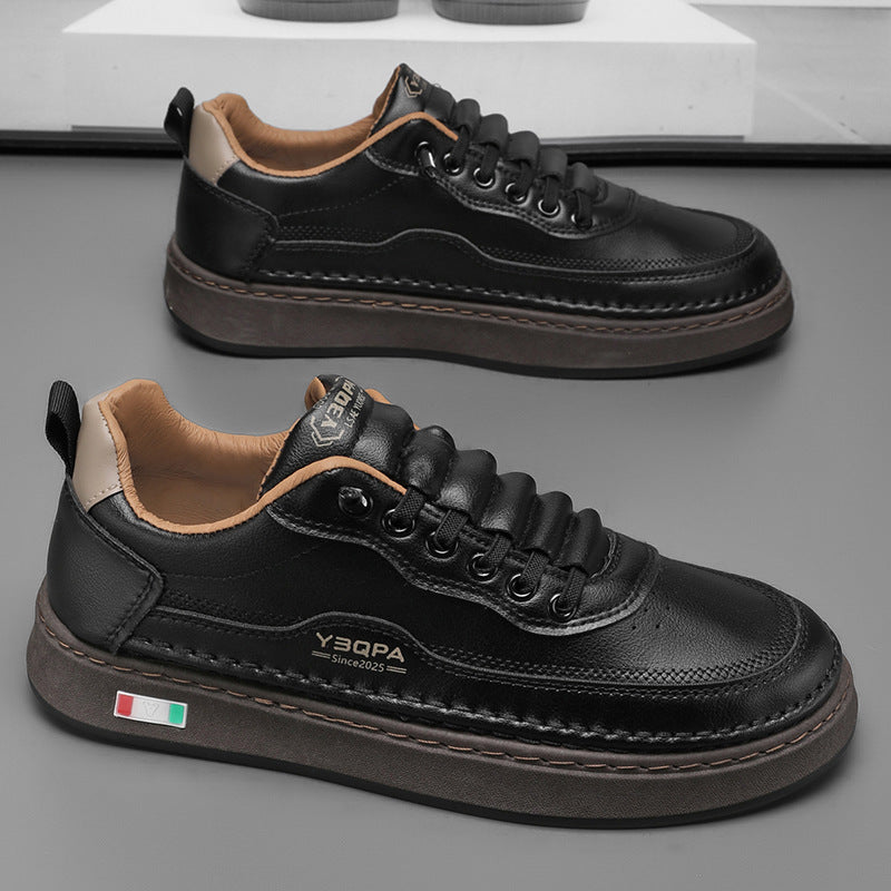 Damen Modische Ledersneaker mit dämpfender Laufsohle und eleganter Naht R&B
