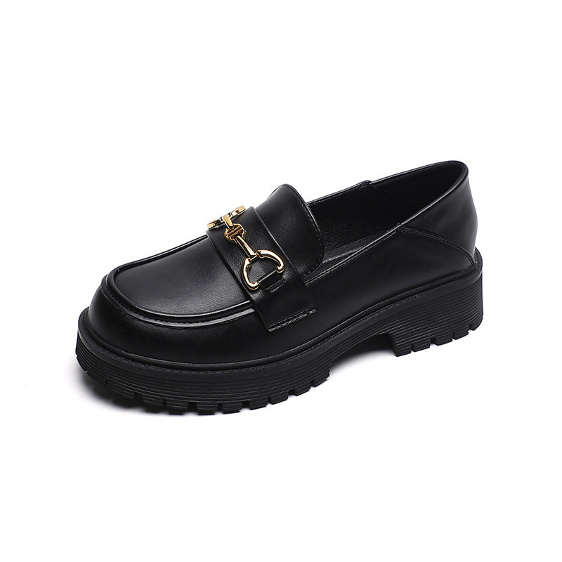 Damen Mokassin-Schuhe mit modischer Schnallenverzierung und robuster Sohle R&B