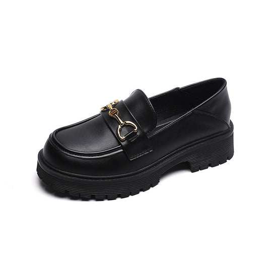 Damen Mokassin-Schuhe mit modischer Schnallenverzierung und robuster Sohle R&B