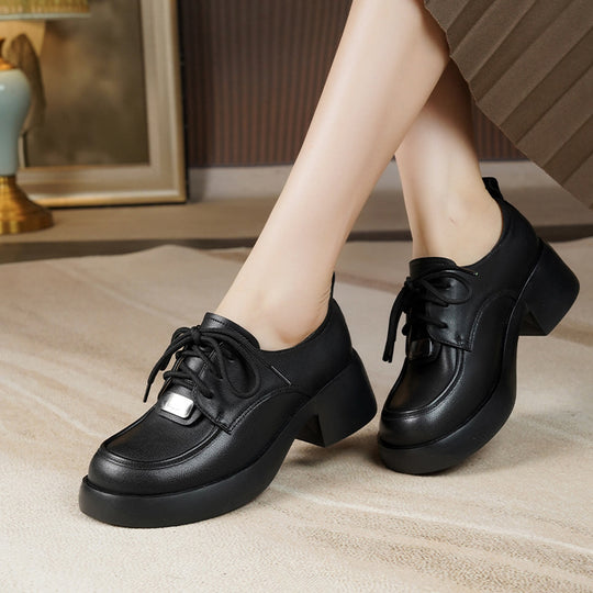 Damen Elegante und moderne Schnürschuhe mit Keilabsatz R&B