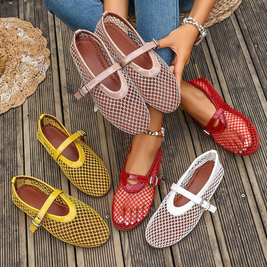 Damen Netzschuhe mit elegantem Riemen R&B