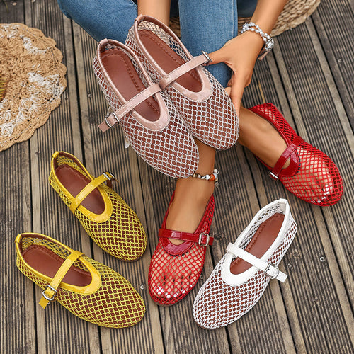 Damen Netzschuhe mit elegantem Riemen R&B