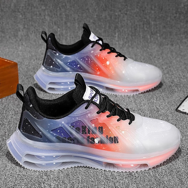 Damen Sportliche Sneakers mit transparentem Obermaterial und LED-Beleuchtung R&B