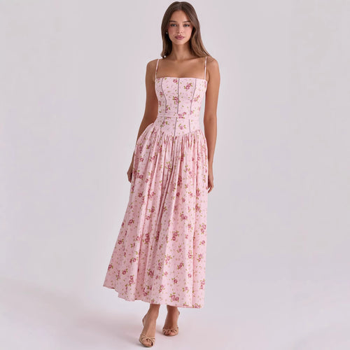 Damen Blumiges Midi-Kleid mit raffiniertem Schnitt R&B