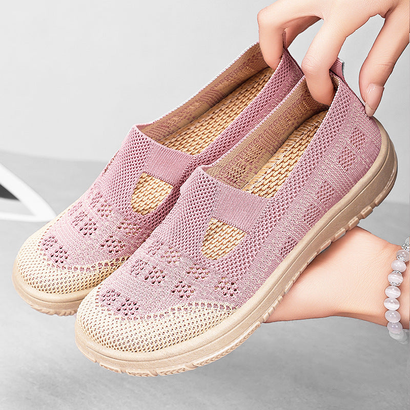 Damen Komfortable Slip-On Freizeitschuhe mit luftdurchlässigem Obermaterial R&B