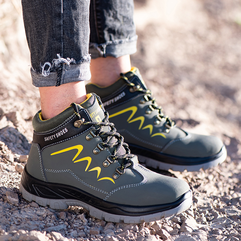 Sicherheit Ankle Schuhe Anti-smashing Stahl Kappe Kappe Stiefel Männer Bau Arbeit stiefel R&B