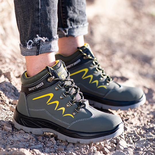 Sicherheit Ankle Schuhe Anti-smashing Stahl Kappe Kappe Stiefel Männer Bau Arbeit stiefel R&B
