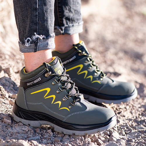 Sicherheit Ankle Schuhe Anti-smashing Stahl Kappe Kappe Stiefel Männer Bau Arbeit stiefel R&B