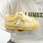Damen Sneakers mit dicker Profilsohle und gepolstertem Innenfutter