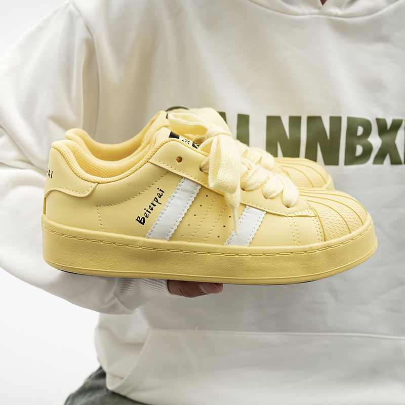 Damen Sneakers mit dicker Profilsohle und gepolstertem Innenfutter