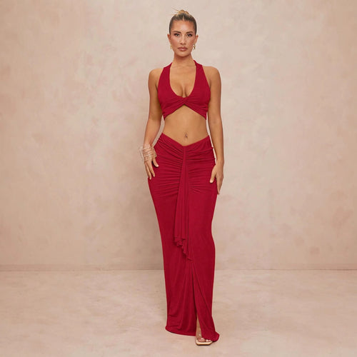 Damen elegantes Bodysuit mit Kreuz-Trageoption und seitlichem Schnitt R&B