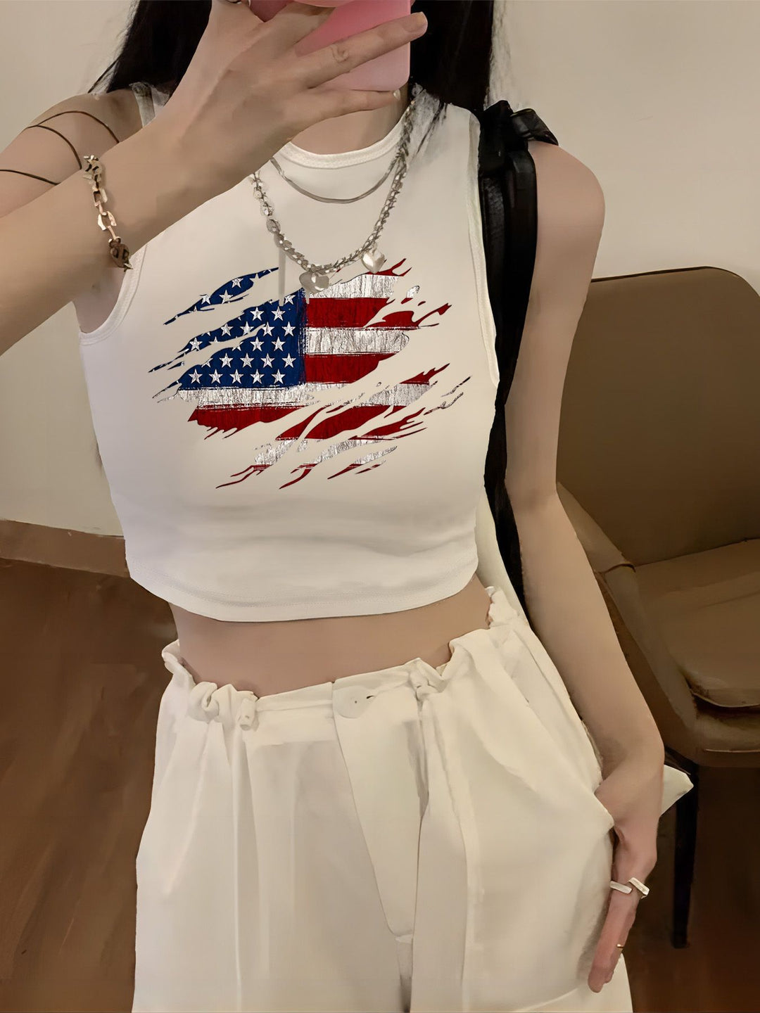 Damen Crop-Top mit kreativem Spruch und lässigem Schnitt R&B