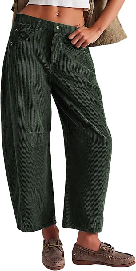 Damen Bequeme und stylische Palazzo-Hosen mit seitlichen Taschen R&B
