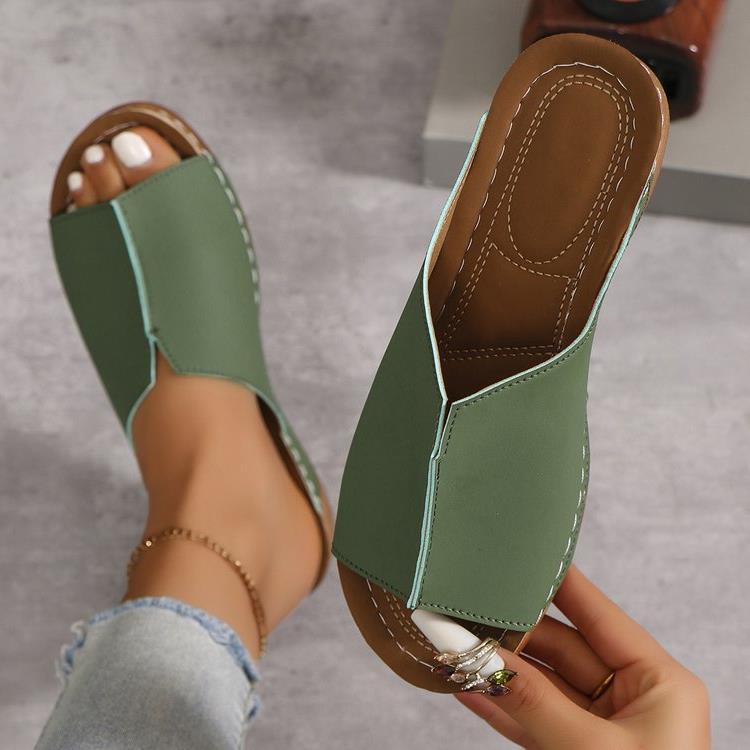 Damen entspannte Zehentrenner-Sandalen mit weichem Fußbett R&B