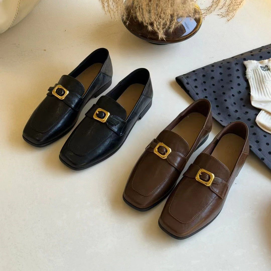 Damen Elegante Businessslipper mit dekorativem Schnallenverschluss