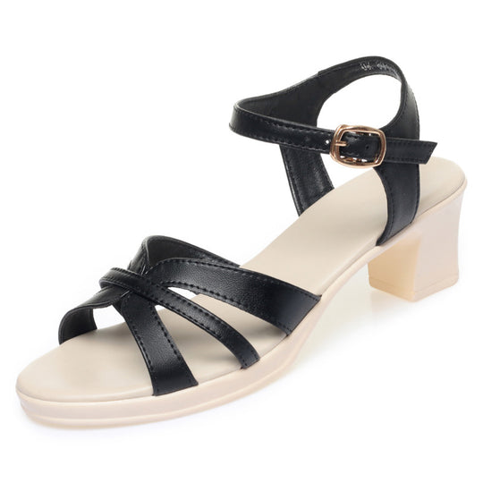Damen Sandaletten mit verstellbarem Riemen und elegantem Blockabsatz R&B