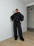 Damen Urbaner Oversized Sweatanzug mit glitzernden Akzenten R&B