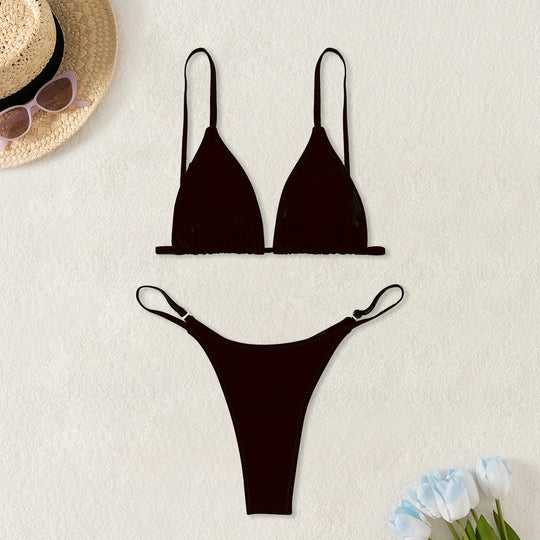 Damen Triangel-Bikini mit verstellbaren Trägern R&B