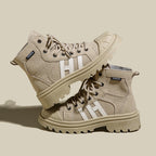 Damen Hochformat Sneaker aus robustem Textil mit trendiger Profilsohle R&B