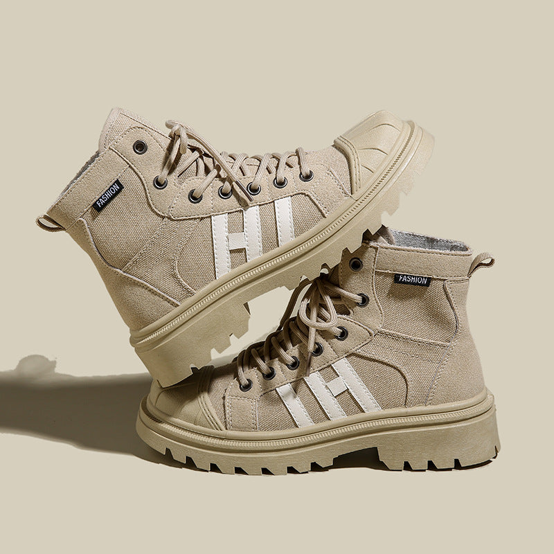 Damen Hochformat Sneaker aus robustem Textil mit trendiger Profilsohle R&B