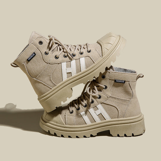 Damen Hochformat Sneaker aus robustem Textil mit trendiger Profilsohle R&B