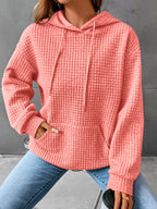 Damen Kapuzensweatshirt mit strukturiertem Design R&B