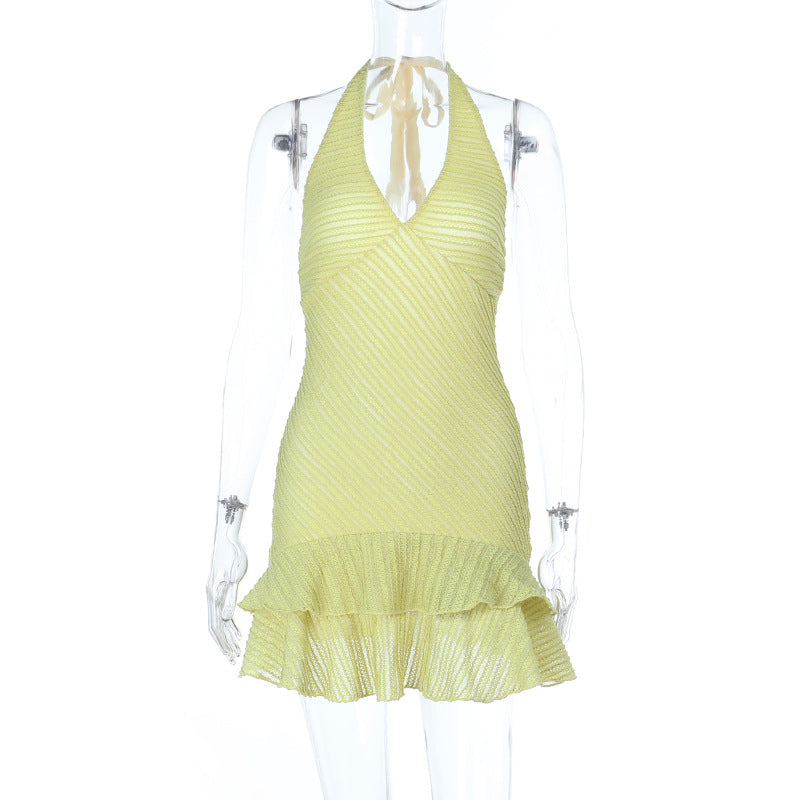 Damen Verspieltes Strandkleid mit rüschenbesetztem Saum R&B