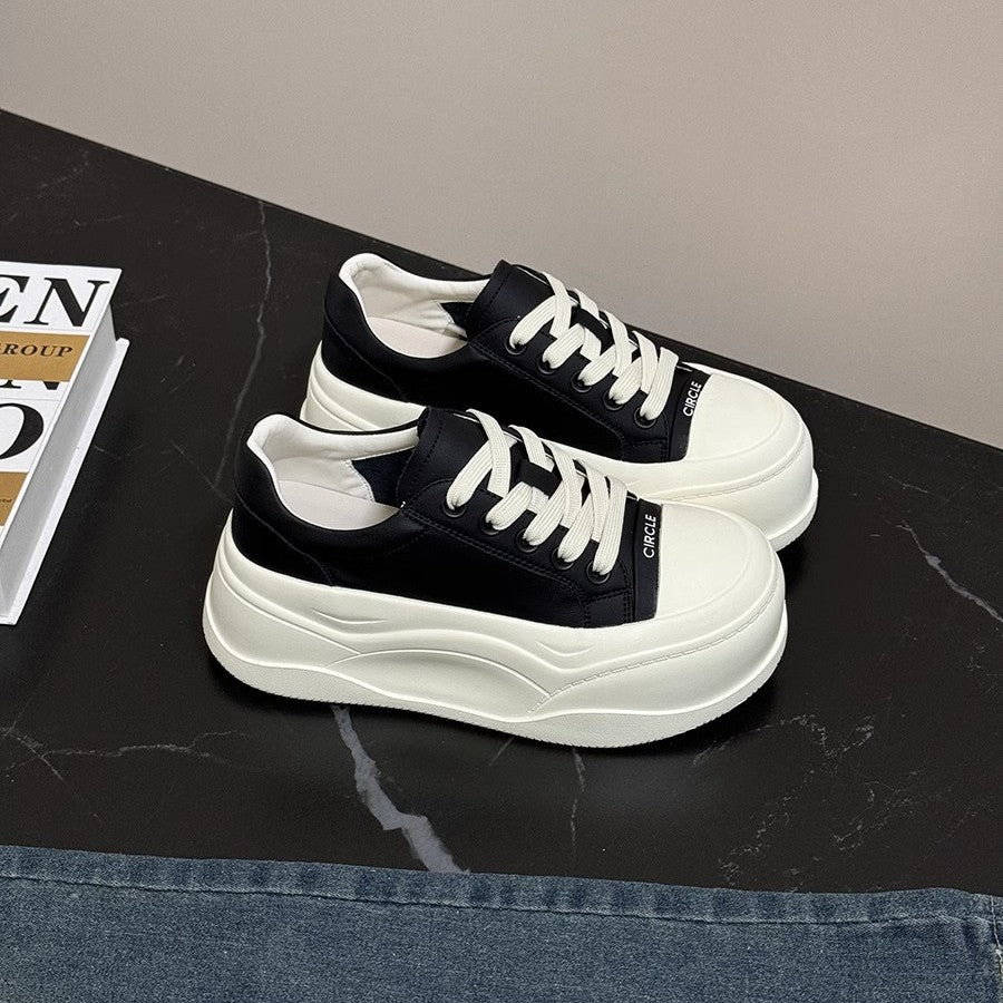 Damen modische Sneakers mit hoher Plateau-Sohle und atmungsaktiver Oberfläche R&B