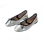 Damen Ballerinas mit Glanz-Finish und elastischem Einschlupf