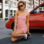 Damen kurzes trägerloses Kleid R&B