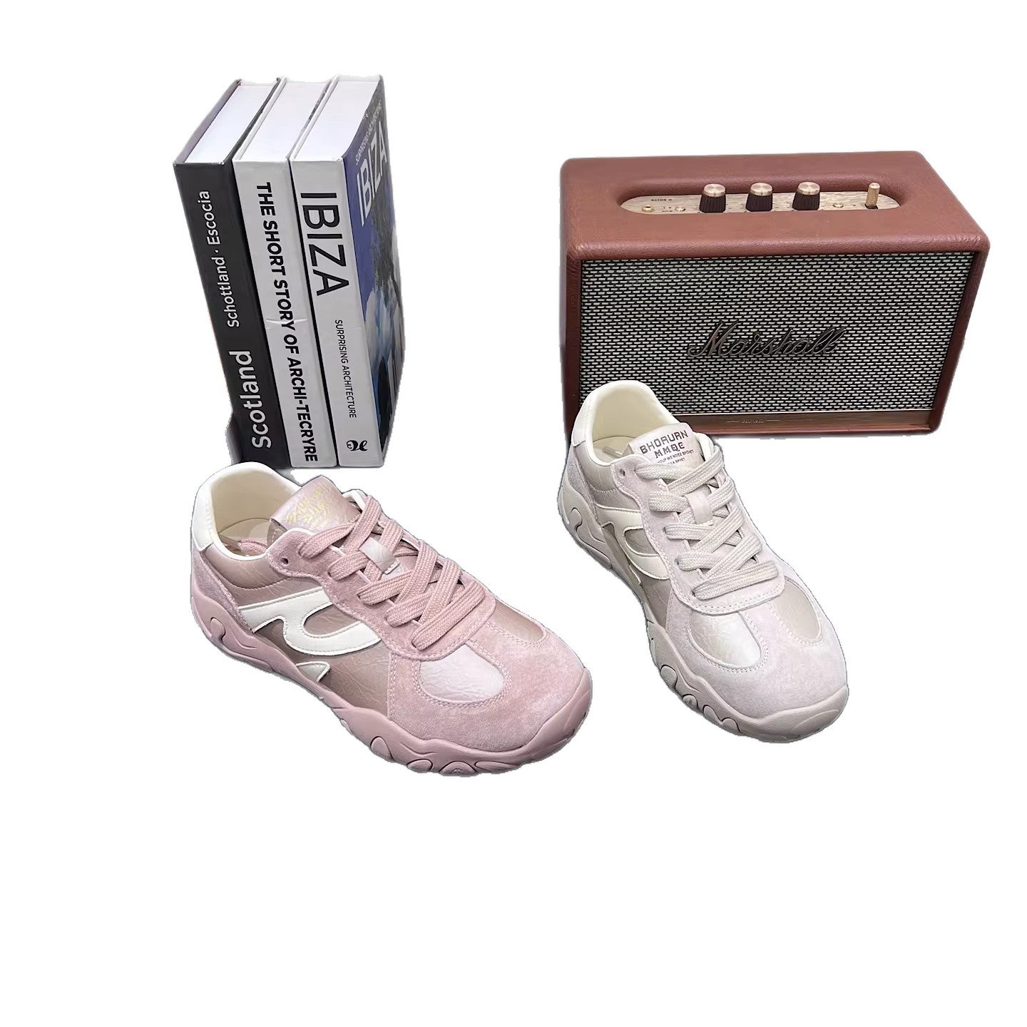 Damen modische Sneakers mit atmungsaktivem Obermaterial und innovativer Dämpfungstechnologie R&B