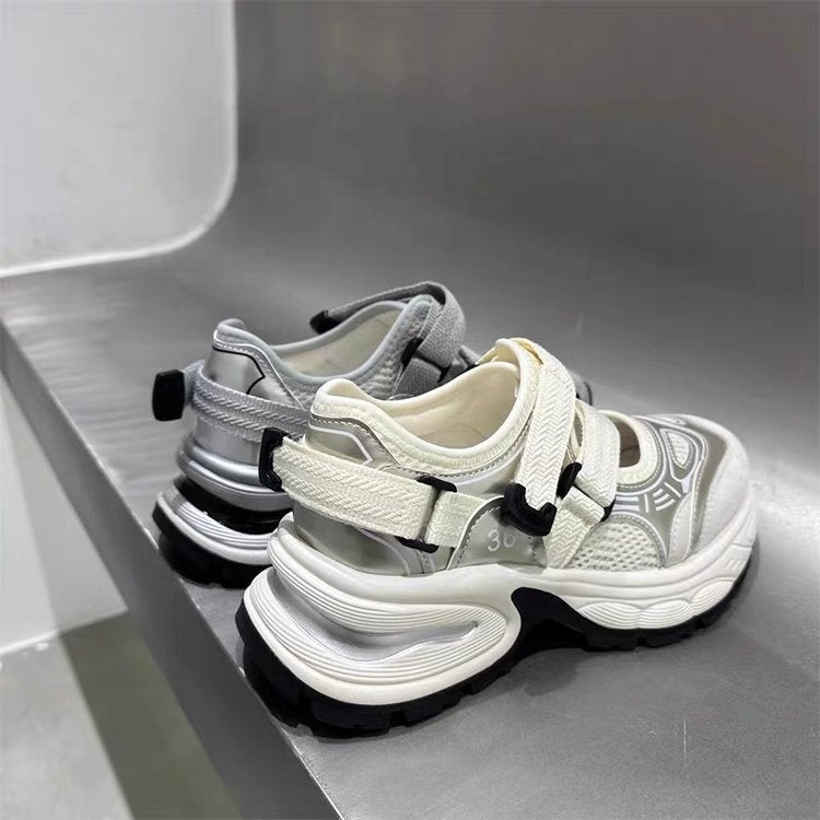 Damen Sportliche Sandalen mit verstellbaren Klettverschlüssen und dämpfender Sohle R&B
