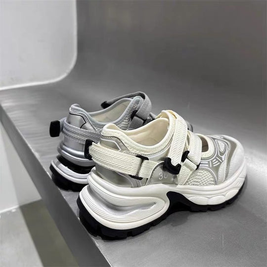 Damen Sportliche Sandalen mit verstellbaren Klettverschlüssen und dämpfender Sohle R&B