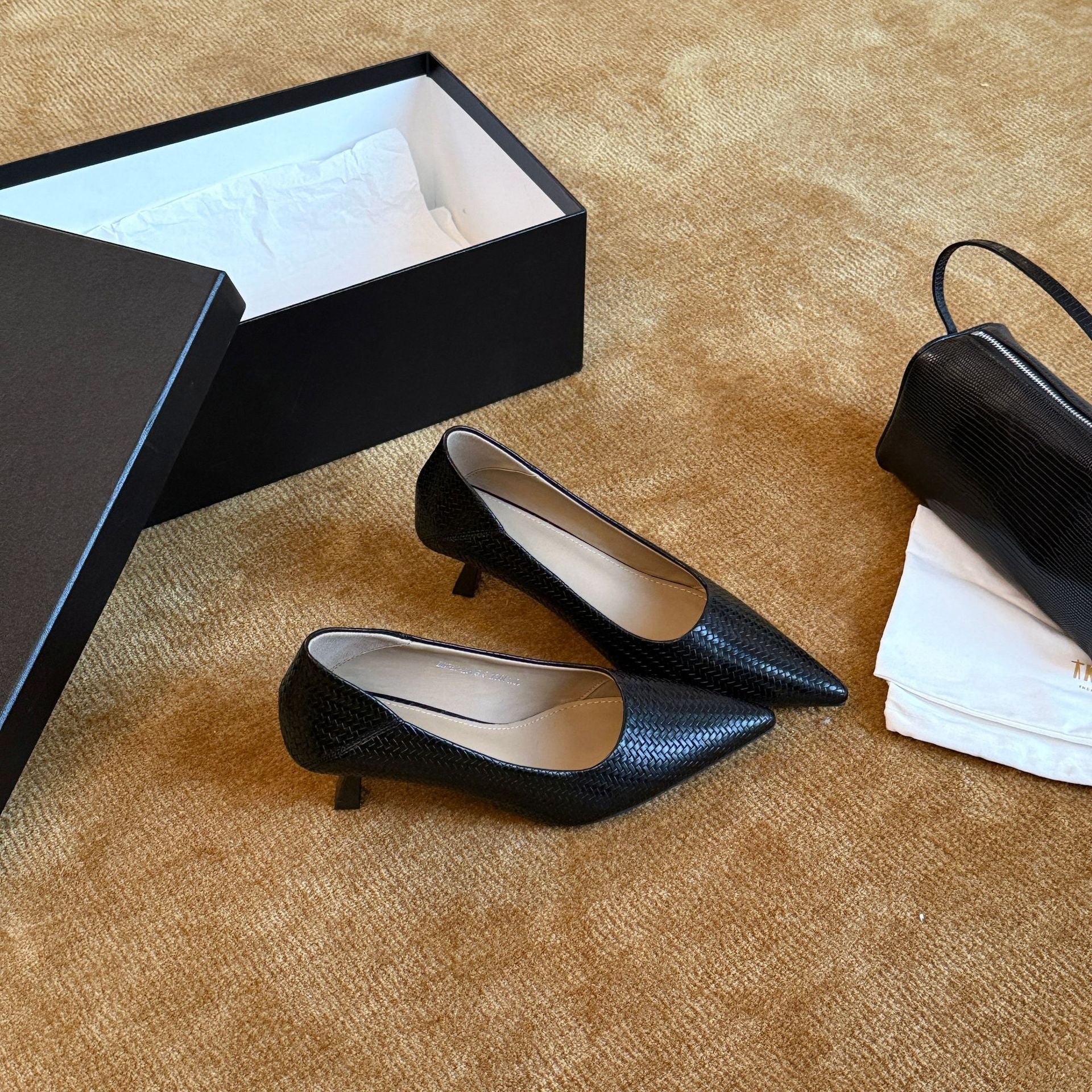 Damen Elegante Pumps mit geschmackvollem Schlangenlederdesign und stabilen Absatz R&B