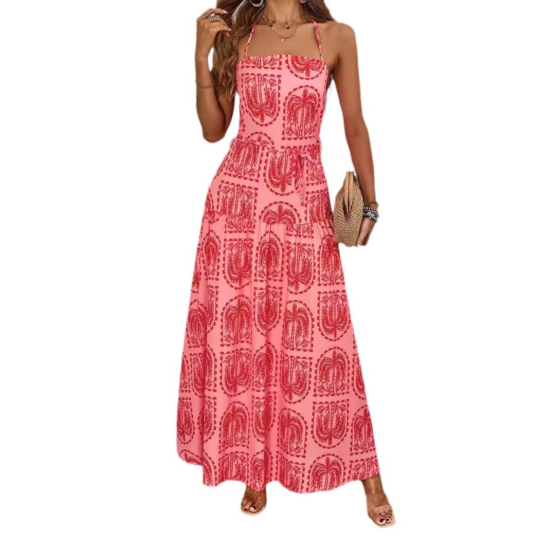 Damen Maxikleid mit raffiniertem Design und luftigen Trägern R&B