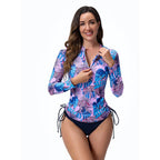 Damen Rashguard mit langem Arm und verstellbarem Saum R&B