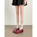 Damen elegante Mokassins mit modischen Schnallen-Details R&B