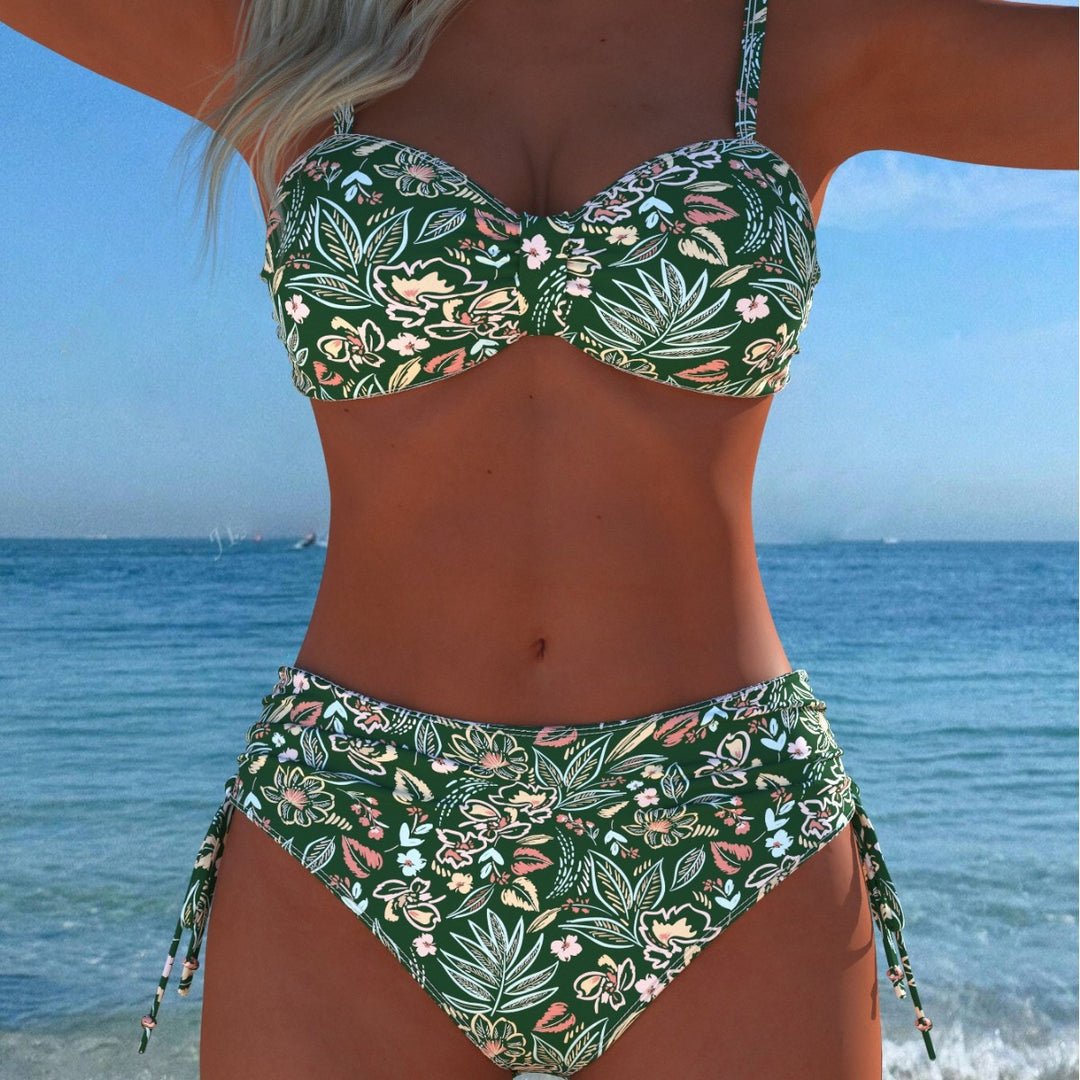 Damen Bikini-Set mit elegantem Balconette-Oberteil und modischem High-Waist-Höschen R&B
