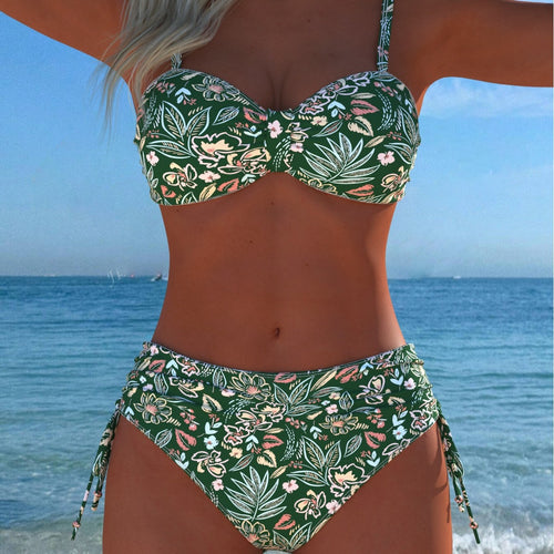 Damen Bikini-Set mit elegantem Balconette-Oberteil und modischem High-Waist-Höschen R&B