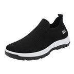 Damen Bequeme Slip-On Sneakers mit elastischem Strickoberteil und rutschfester Sohle R&B