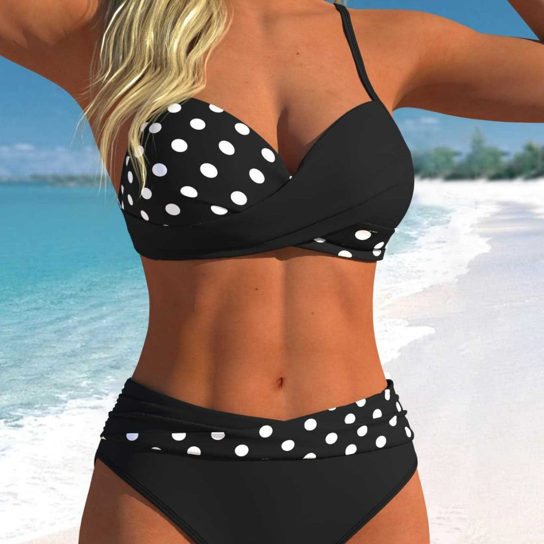 Damen Bikini-Set mit croppenden Oberteil und hohem Taillenschnitt R&B