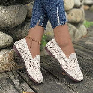 Damen luftige Slip-On Clogs mit atmungsaktivem Netzdesign und flexiblem Fußbett R&B