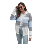 Damen Strickjacke mit modernem Farbblock-Design R&B