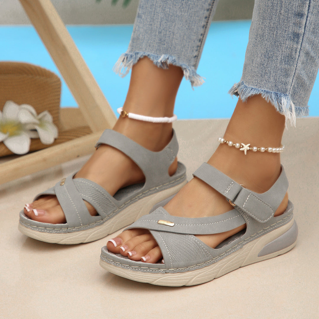 Damen Komfortable Riemchensandalen mit atmungsaktiver Sohle R&B