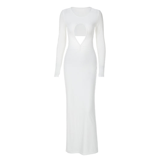 Damen Figurformendes Maxikleid mit kreativen Cut-Outs R&B