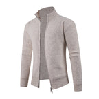 Herren Strickpullover mit hohem Kragen und dekorativem Reißverschluss R&B