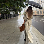 Damen Eleganter Trenchcoat mit offenen Ärmeln und modernem Schnitt R&B